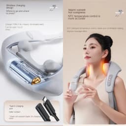 Rechargeable Neck Massager Electric Relax Muscles With Kneading Shoulder Shiatsu Back Massage - Home Body Massager Massage Shawl