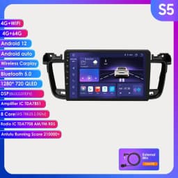 9Inch Carplay Android 12 Autoradio For Peugeot 508 2011-2017 2018 Car radio multimedia player GPS navi Screen Auto Stereo Audio