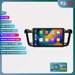 9Inch Carplay Android 12 Autoradio For Peugeot 508 2011-2017 2018 Car radio multimedia player GPS navi Screen Auto Stereo Audio