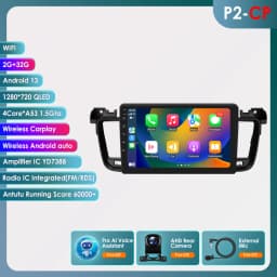 9Inch Carplay Android 12 Autoradio For Peugeot 508 2011-2017 2018 Car radio multimedia player GPS navi Screen Auto Stereo Audio