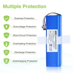 6800mAh Battery For XiaoMi Lydsto R1 Roidmi Eve Plus Viomi S9 Robot Vacuum Cleaner Battery Pack Accessories Parts 14.4V