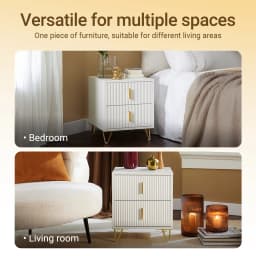 SoBuy FBT115 side table with 2 drawers for a box spring bed, sofa table, bedside table, phone table, nightstand