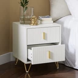 SoBuy FBT115 side table with 2 drawers for a box spring bed, sofa table, bedside table, phone table, nightstand