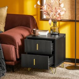 SoBuy FBT115 side table with 2 drawers for a box spring bed, sofa table, bedside table, phone table, nightstand