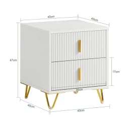 SoBuy FBT115 side table with 2 drawers for a box spring bed, sofa table, bedside table, phone table, nightstand