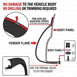 30mm Fender Flares Wheel Arch For Ford Ranger Wildtrak T7 T8 MK2 MK3 2015 2016 2017 2018 2019 2020 2021 2022 Double Cab OFF-Road Car Accessories