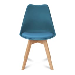 EGOONM 6Pcs Nordic Medieval Dining Chairs PU Padded Seat Beech Wood Legs Desk Chairs for Dining Room Bedroom Balcony Restaurant