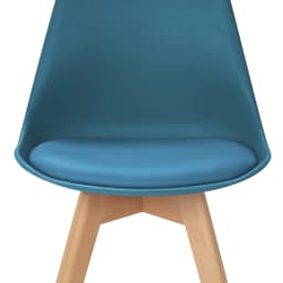 EGOONM 6Pcs Nordic Medieval Dining Chairs PU Padded Seat Beech Wood Legs Desk Chairs for Dining Room Bedroom Balcony Restaurant