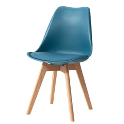 EGOONM 6Pcs Nordic Medieval Dining Chairs PU Padded Seat Beech Wood Legs Desk Chairs for Dining Room Bedroom Balcony Restaurant