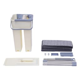 Floor Mop Set with Bucket Floor Mop Set Wet Dry Mop 360 Mop + 10 Microfibre Pad Cleaning Cloth
