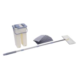 Floor Mop Set with Bucket Floor Mop Set Wet Dry Mop 360 Mop + 10 Microfibre Pad Cleaning Cloth