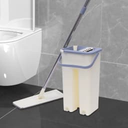 Floor Mop Set with Bucket Floor Mop Set Wet Dry Mop 360 Mop + 10 Microfibre Pad Cleaning Cloth