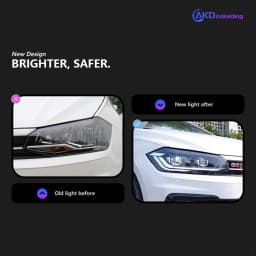 AKD LED Car Lights for VW Polo Headlight 2011-2023 Volkswagen Vento LED Projector Lens DRL Hid Head Lamp Bi Xenon Beam Accessories