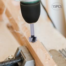 15pcs Drill Bit Sets 10mm - 50mm Hole Saw Cutter Set with Depth Stopper Hinge Boring Hole Saw for Woodworking Furniture