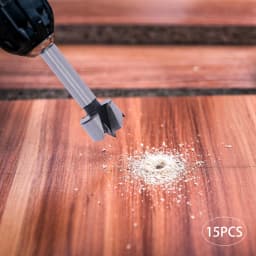15pcs Drill Bit Sets 10mm - 50mm Hole Saw Cutter Set with Depth Stopper Hinge Boring Hole Saw for Woodworking Furniture