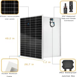 18V Solar Panel 160W Rigid Glass Solar Panel Monocrystaillne Solar Cell For 12V/24V Battery Charge 1000w System Kits For Home