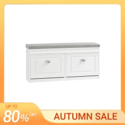 SoBuy FSR64 Shoe dump truck seat chest of drawers bench with seat cushion shoe bench with 2 flaps BHT approx.: 104x52x24cm