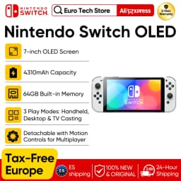 Nintendo Switch OLED Model 7 Inch Screen Joy‑Con Console Stable TV Mode Video Game Handle Enhanced Audio Adjustable