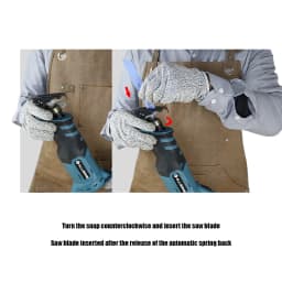 Allsome 21v Cordless Reciprocating Saw with 3 Saw Blades Wood/Metal/PVC Pile Cutting Electric Saw