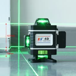 KaiTian Laser Level Self Leveling 360 Bracket Green Beam 4D 16 Line Cross Lazer Tools Lithium Battery Nivel Laser Level Receiver