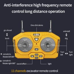 Teeggi 1:20 RC Excavator Car Children Toys 2.4G Remote Control Dump Truck Car Bulldozer Toy Radio Electric Car For Children Gift