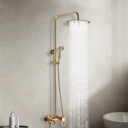 Shower System Set Bathroom Shower Faucet Set 3-way Rainfall Shower Set Gold