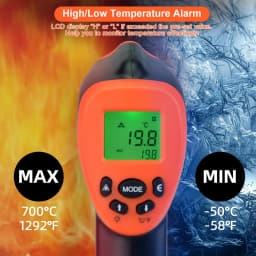 Infrared IR Thermometer, Infrared Pyrometer Laser Temperature Meter Industrial Temperature Gun Measure Temp -50°C ~ 700°C
