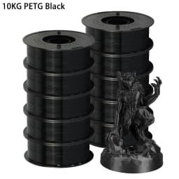 22LBS PLA PETG Filament 1.75mm Dimensional Accuracy+/-0.03mm Black White Grey Multicolor 3D Printer Materials for FDM 3D Printer