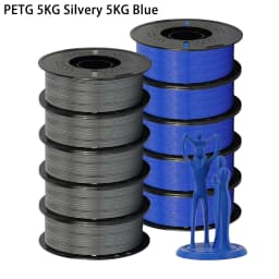22LBS PLA PETG Filament 1.75mm Dimensional Accuracy+/-0.03mm Black White Grey Multicolor 3D Printer Materials for FDM 3D Printer