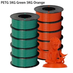 22LBS PLA PETG Filament 1.75mm Dimensional Accuracy+/-0.03mm Black White Grey Multicolor 3D Printer Materials for FDM 3D Printer