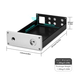 Nobsound Aluminum Amplifier Housing for DIY Power Amp Chassis Metal Case Enclosure Box