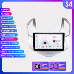 2Din Carplay Android Auto Radio For Chevrolet Cruze J300 J308 2012-2015 Car Multimedia GPS 4G autoradio RDS 4G-LET SWC NO DVD