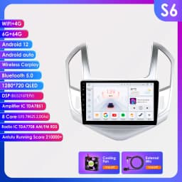 2Din Carplay Android Auto Radio For Chevrolet Cruze J300 J308 2012-2015 Car Multimedia GPS 4G autoradio RDS 4G-LET SWC NO DVD