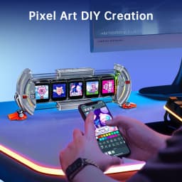 Divoom Times Gate Pixel Art Setup Clock With Smart App Control RGB LED Display Home Desktop Decor Birthday Gift Pixel 컴퓨터 스피커