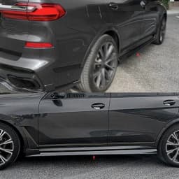 For BMW X7 G07 M Sport 2019-2024 Gloss Black Body Kits Side Skirts Extension Lip