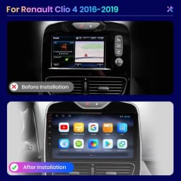 AWESAFE Wireless CarPlay Android Auto Car Radio For Renault Clio 4 2016 2017-2019 GPS Navi SWC FM BT Plug and Play DSP Stereo