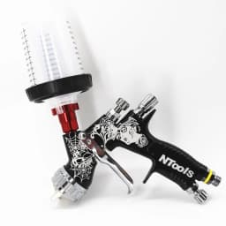 Spray Gun With Adapter Mix Tank 600cc And 400cc Air Spray Gun With Quick-Connect Wash-Free Tank Paint Mixing Cup Paint Sprayer