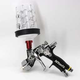 Spray Gun With Adapter Mix Tank 600cc And 400cc Air Spray Gun With Quick-Connect Wash-Free Tank Paint Mixing Cup Paint Sprayer