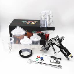 Spray Gun With Adapter Mix Tank 600cc And 400cc Air Spray Gun With Quick-Connect Wash-Free Tank Paint Mixing Cup Paint Sprayer