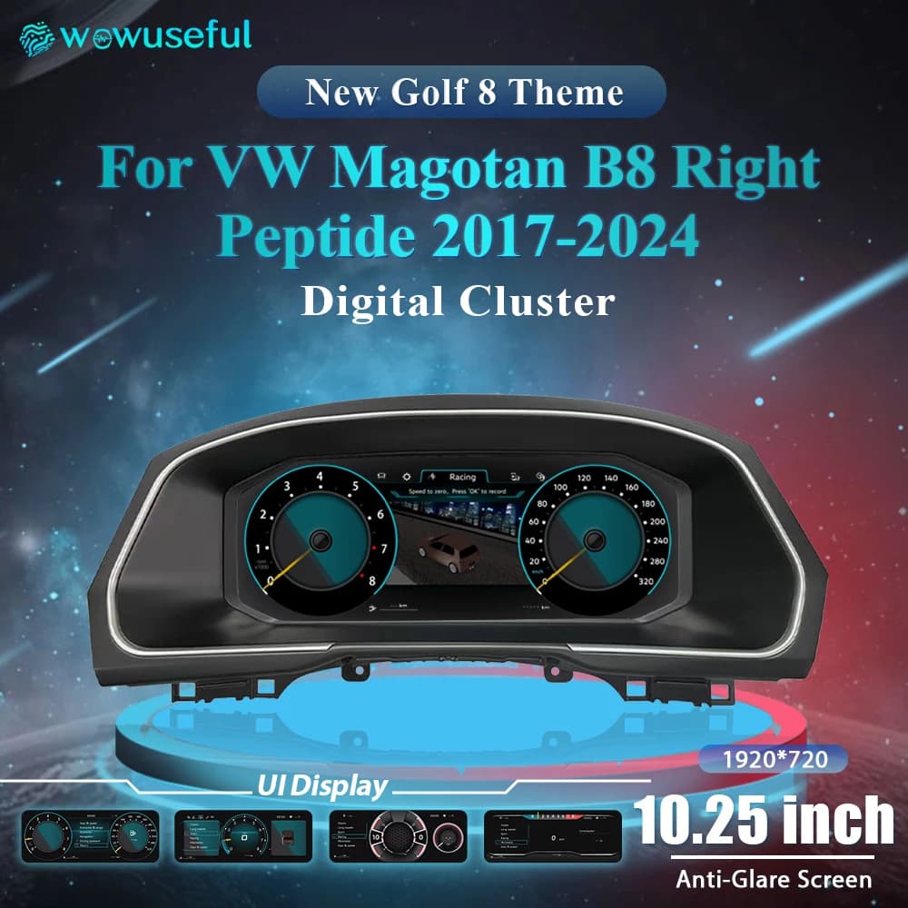 12.3"Lcd Digitaal Dashboard Cluster For VW B8 2017 18 19 20 21 22 23 Years Auto Radio virtual Instrument Paneel Cockpit
