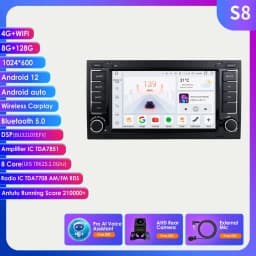 7"Android Auto Car radio for Volkswagen VW Touareg 2004-2011 Transporter Multimedia player 4G Carplay 2din 7862 Autoradio Screen