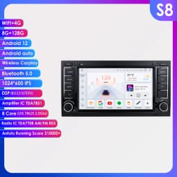 7"Android Auto Car radio for Volkswagen VW Touareg 2004-2011 Transporter Multimedia player 4G Carplay 2din 7862 Autoradio Screen