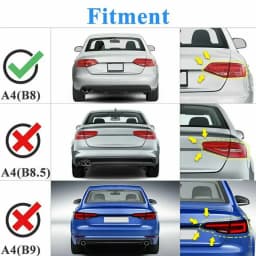 M4 V Style For Audi A4 B8 S4 2009-2012 Rear Trunk Spoiler Lip Carbon Fiber Look