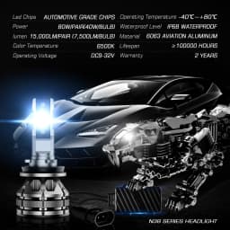 NOVSIGHT H11 Led 80W 15000LM H4 H7 H1 H3 H13 9003 9005 9006 9007 9012 Decoder Mini Size Car Headlight Bulbs 6500K Auto Led Bulb