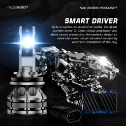 NOVSIGHT H11 Led 80W 15000LM H4 H7 H1 H3 H13 9003 9005 9006 9007 9012 Decoder Mini Size Car Headlight Bulbs 6500K Auto Led Bulb
