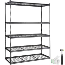 SucceBuy 5-Tier Adjustable 2000 lbs Storage Shelving Unit Heavy Garage Shelves Organizer Wire Rack for Kitchen Pantry Basement