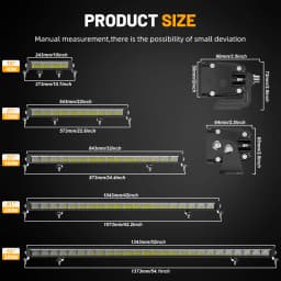 CO LIGHT LED Light Bar 52 Inch 60,000LM DRL Spot Flood Combo Beam Driving Off Road Fog Work for Truck Pickup ATV UTV SUV 12V 24V