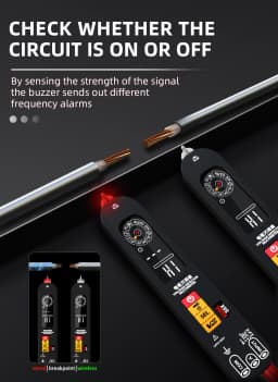 BSIDE Digital Multimeter, Non-Contact Voltmeter, DC AC Voltage Smart Detector Ohm Capacitance Hertz Connectivity Tester