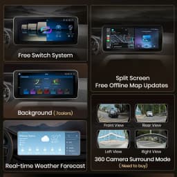 Junsun KSW Qualcomm 665 CarPlay For Apple Car Radio Multimedia For Mercedes-Benz C Class W204 S205 C204 2007-2018 4G WiFi Stereo