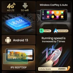 Junsun KSW Qualcomm 665 CarPlay For Apple Car Radio Multimedia For Mercedes-Benz C Class W204 S205 C204 2007-2018 4G WiFi Stereo
